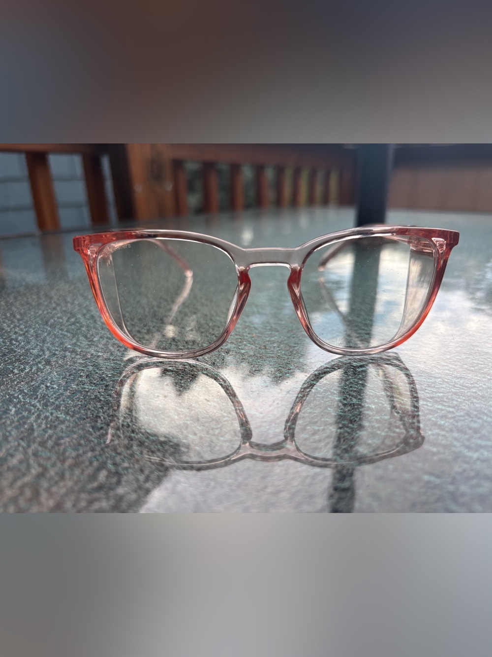 Square Stoggles Safety Glasses/Sunglasses w/ Transition Lenses in Sangria Pink